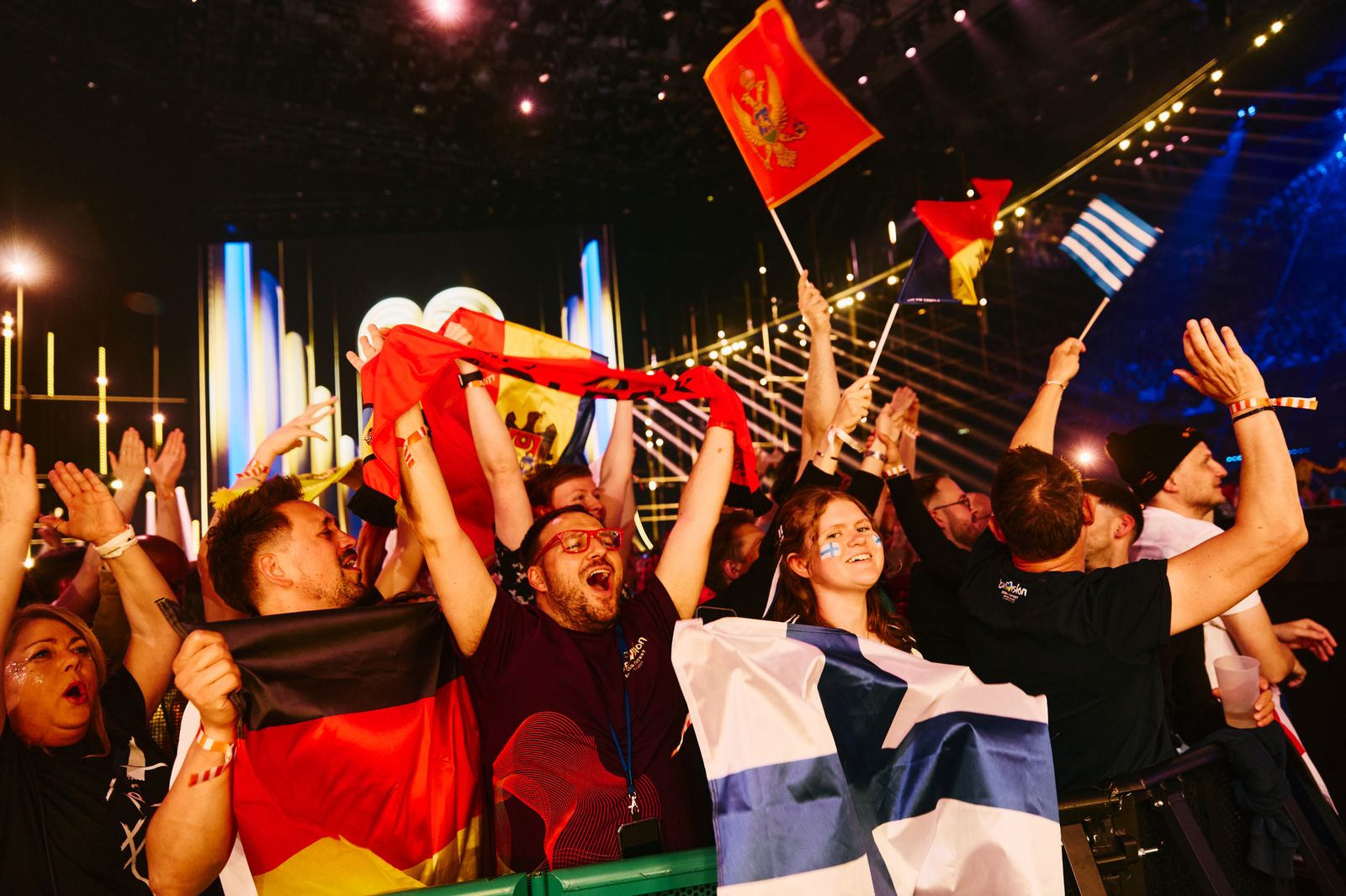 The crowd at the Wiener Stadthalle for the 70th Eurovision Song Contest